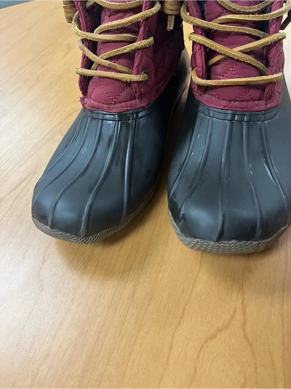 Sperry Saltwater Duck Boots Womens 8 Brown Tan Waterproof STS93028 EUC - Picture 3 of 7